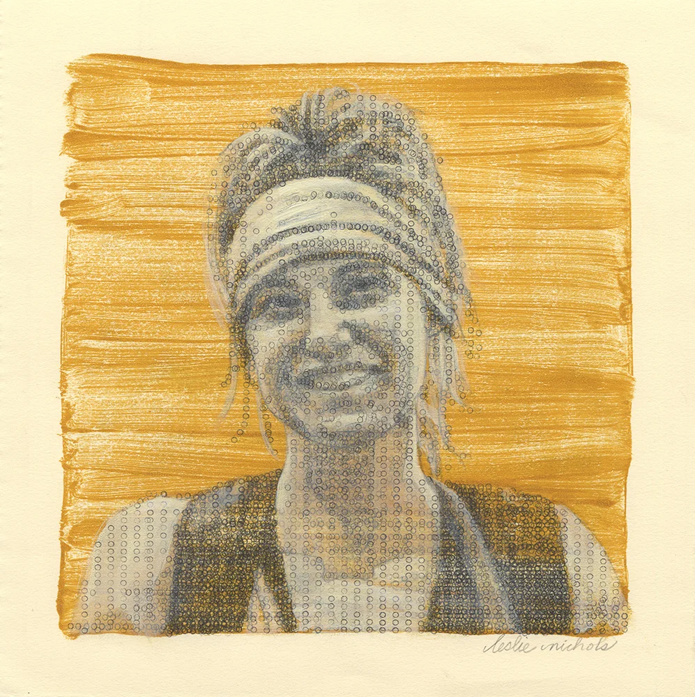 Megan Typewritten Ink and Printed Acrylic on paper 7.25 x 7.25 inches, 2015 $275