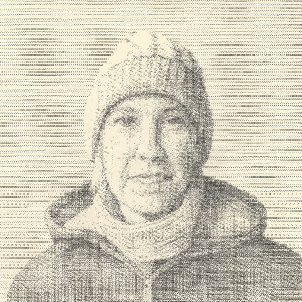   Lindsay  Created on a manual typewriter with the character “o” Available through LeMieux Galleries 