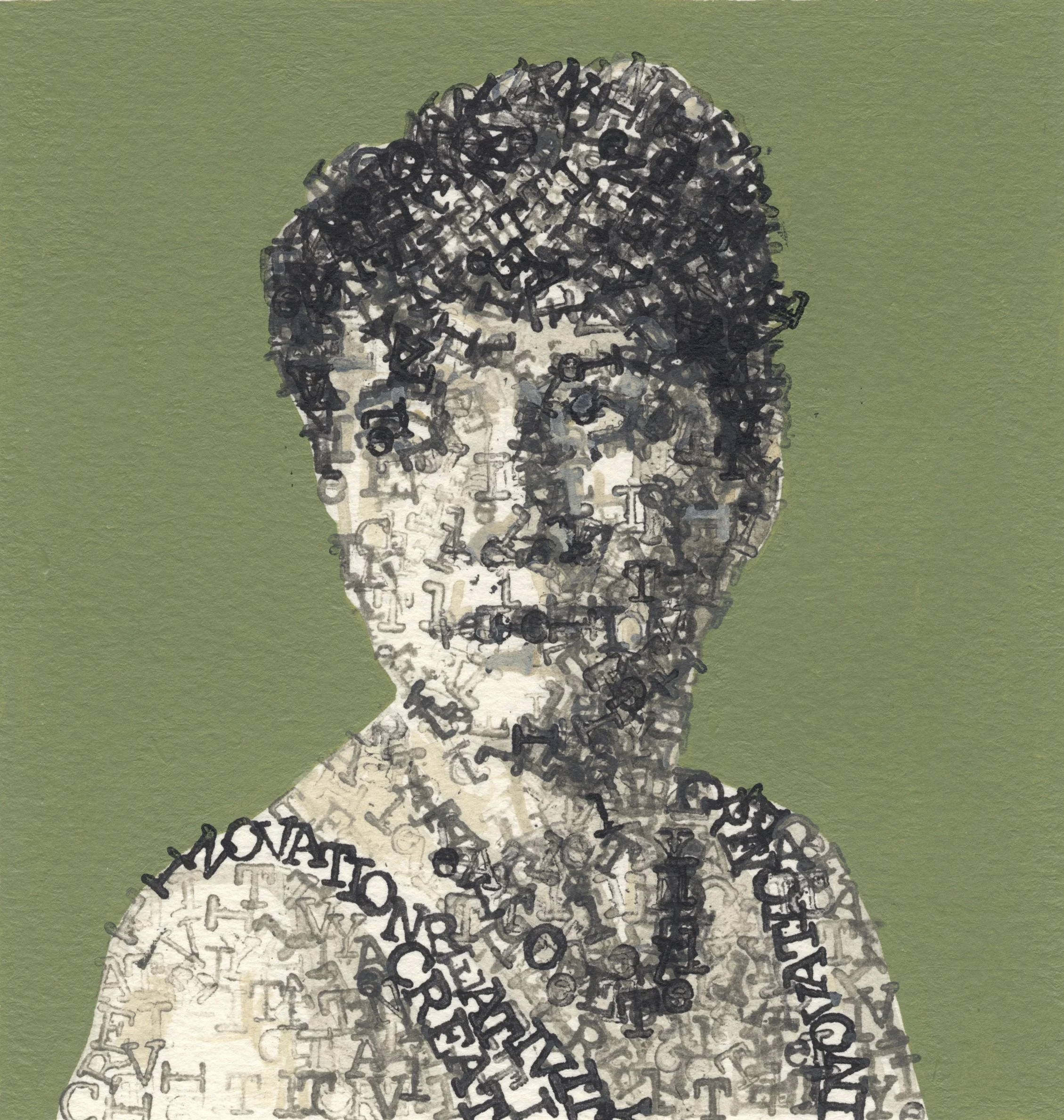  Study for Jen  Acrylic on Paper 6×6” $450 