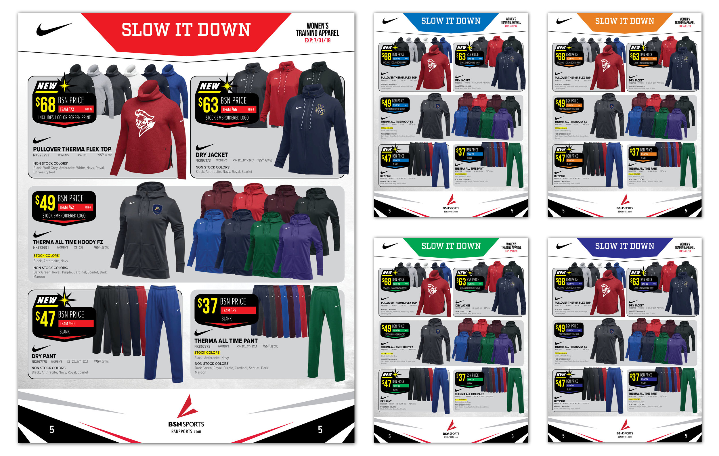 BSN Sports Product/Sales Flyer - Nike Redesign