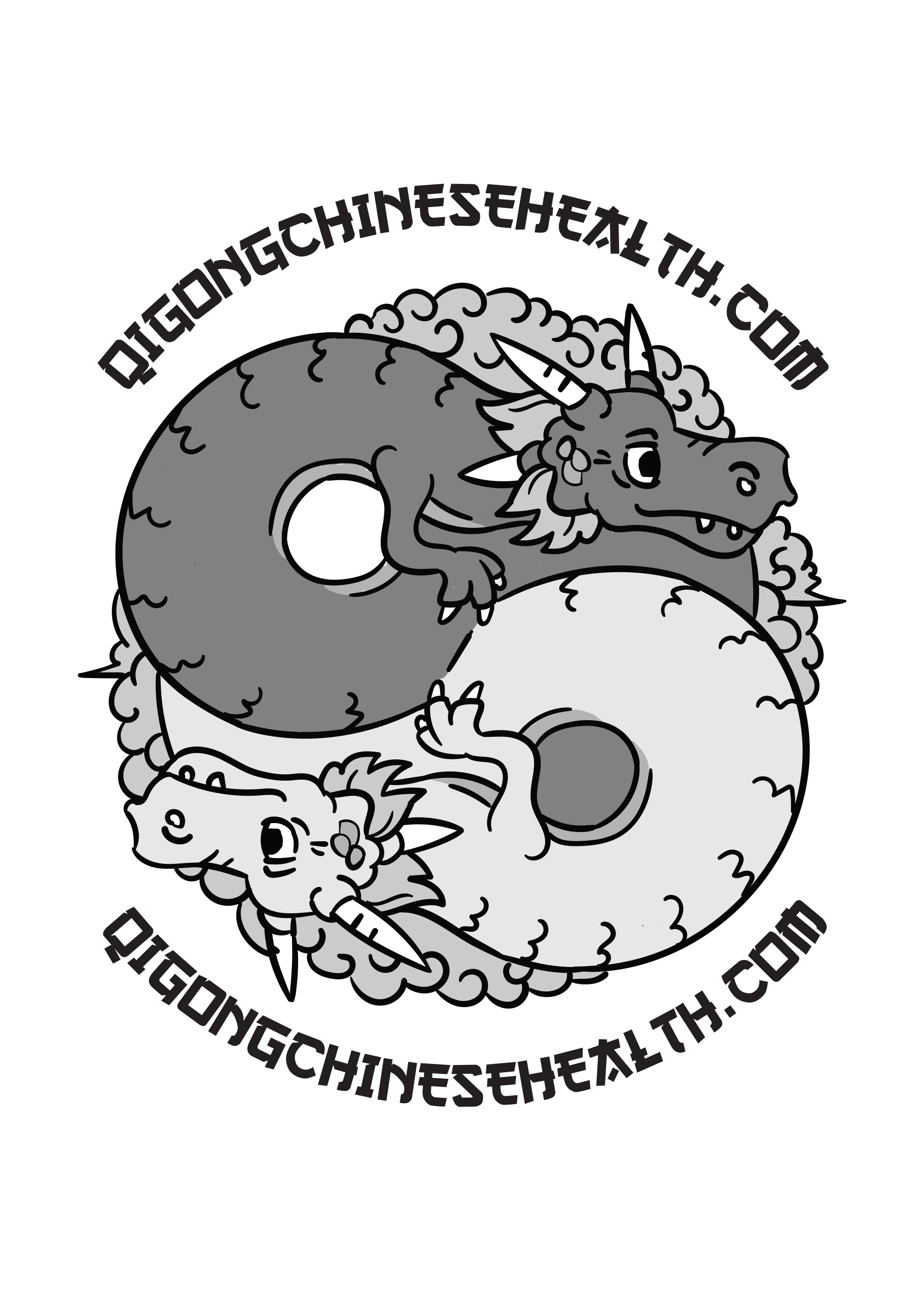 Yin Yang Dragon Logo