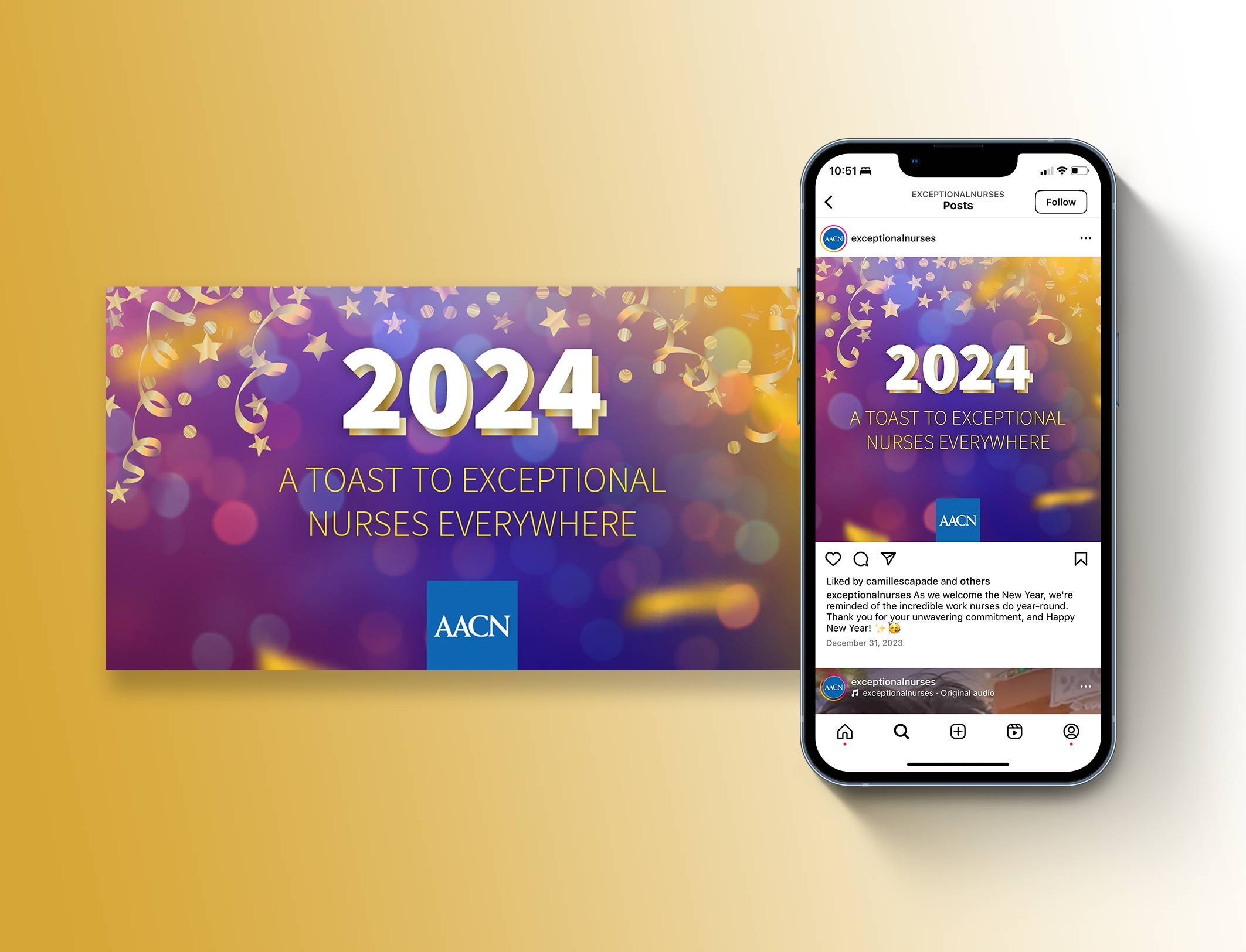 AACN New Years 2024 Social Media Graphics