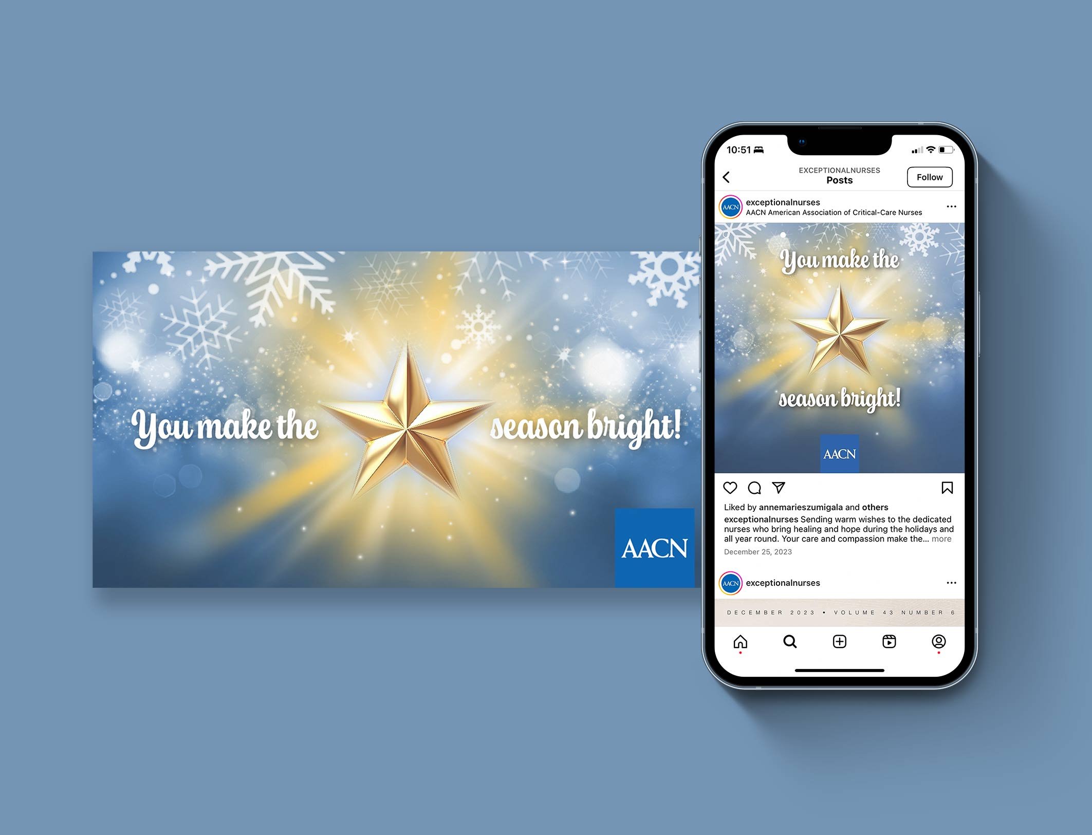 AACN Holiday Greetings Social Media Graphics