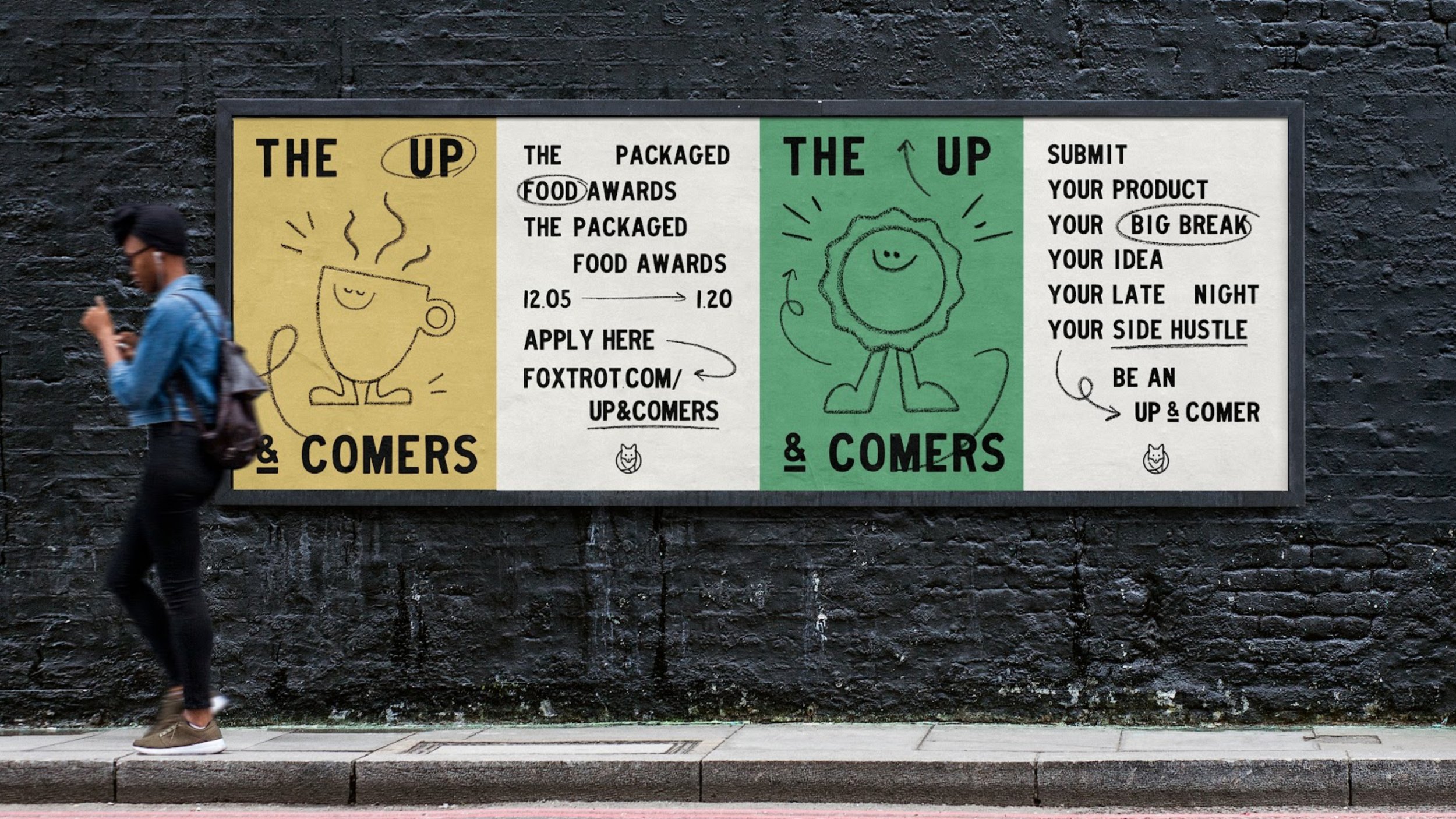  The Up &amp; Comers, Foxtrot Market (Event Branding, Illustration, Retail) 