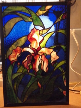 Fluer-de-leis Art Glass panel