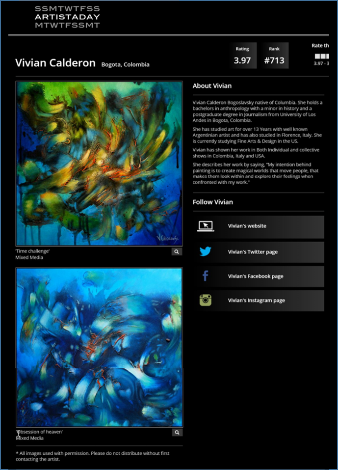 Vivian Calderon - Bogota, Colombia Artist - Painters - Artistaday.com.jpg