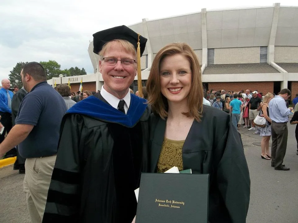 Kevin at his daughter's college graduation, where he had the honor of handing the diploma to her. May, 2012. 