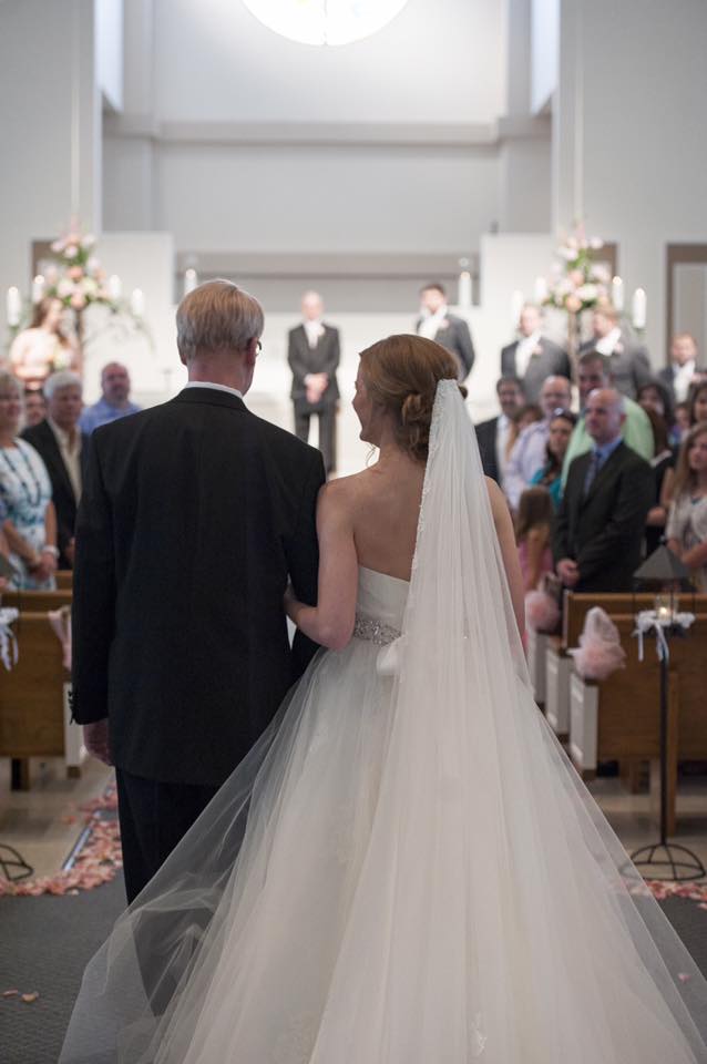  Kevin walking his daughter down the aisle. June, 2014.&nbsp; 