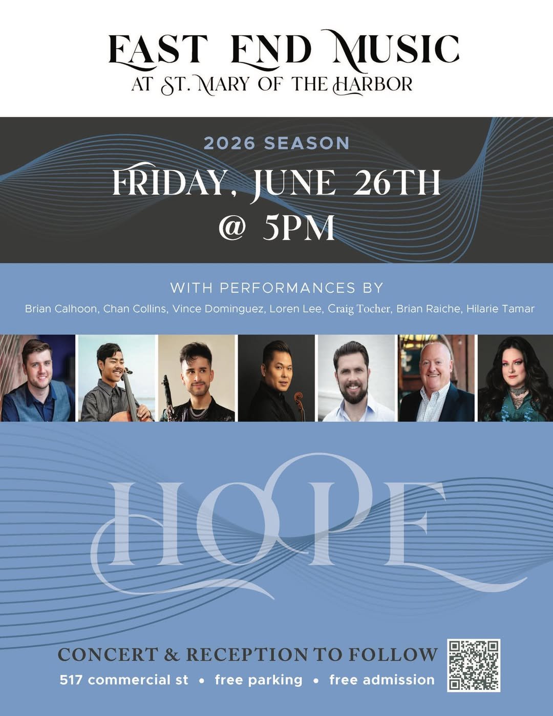 East End Music Series at St. Mary of the Harbor: HOPE