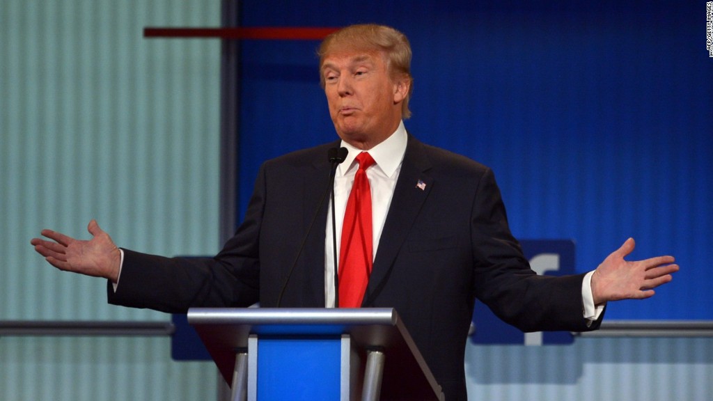 Photo caption Fox News cancelled a recent debate after Trump declared he would not be attending.