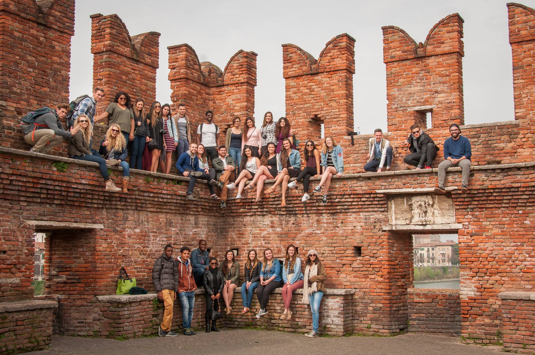 Katie Morrison in a group photo op in Verona, Italy // Katie Morrison