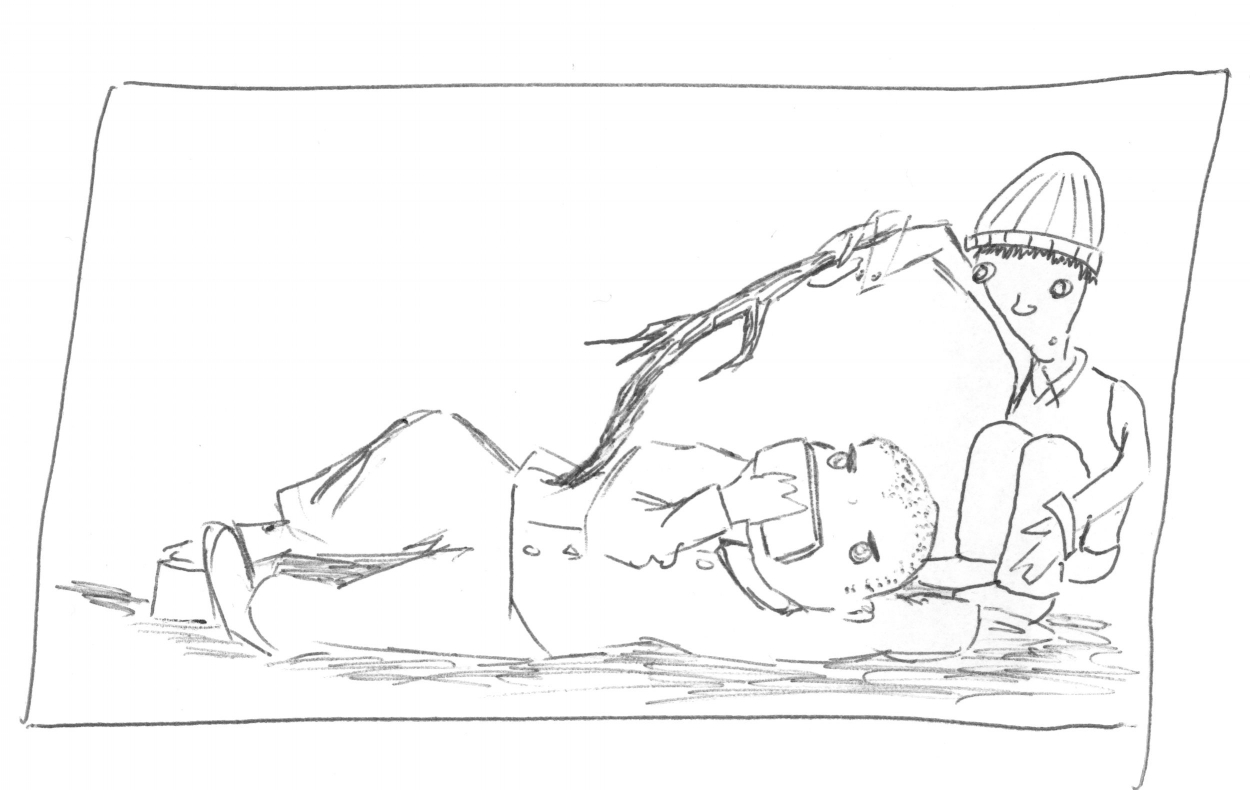 If you see someone chilling horizontal (alive), don’t be rude and stare. | Drawing by: Kevin Niederman