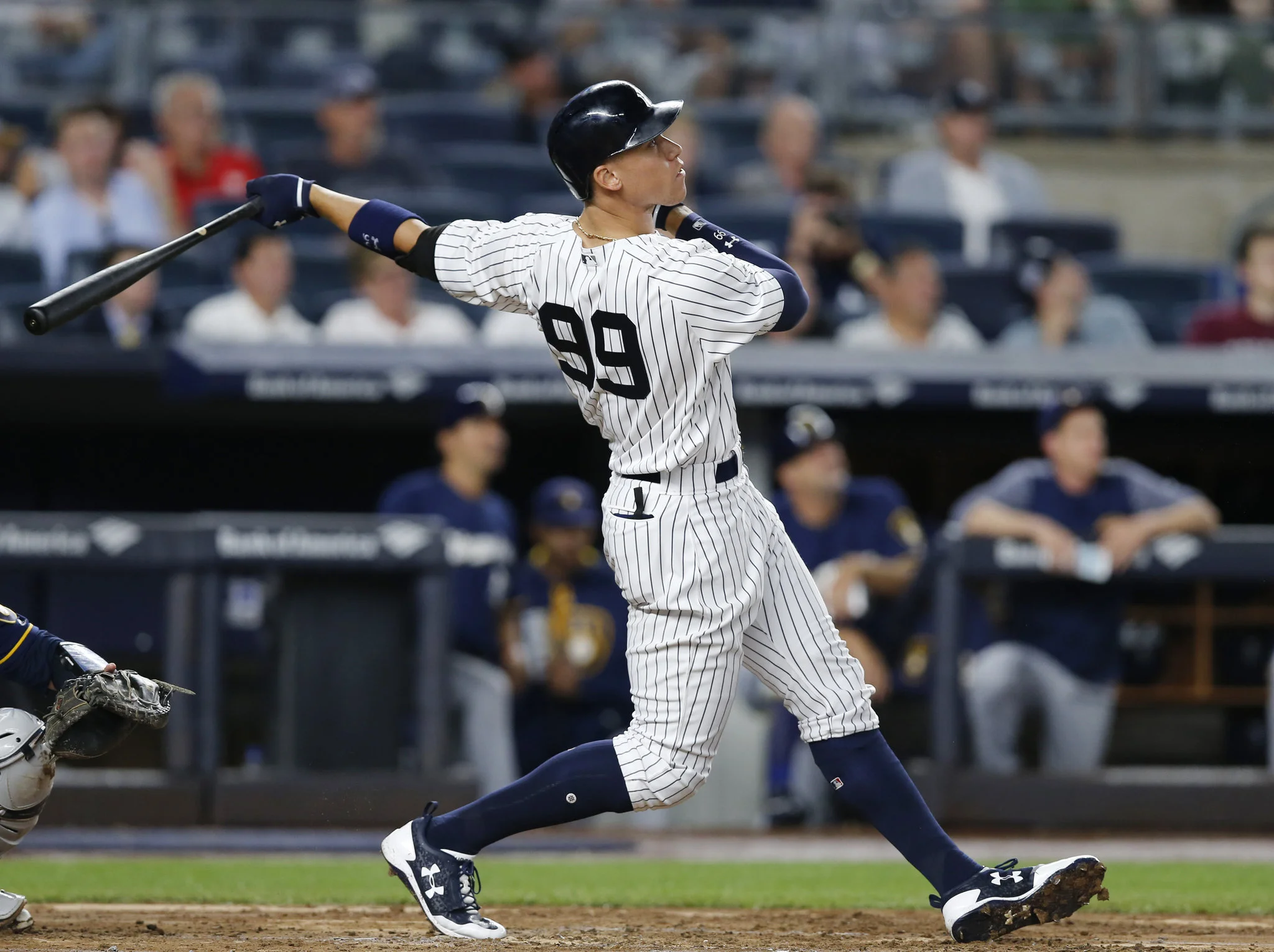 Aaron Judge takes a swing. PC: nj.com