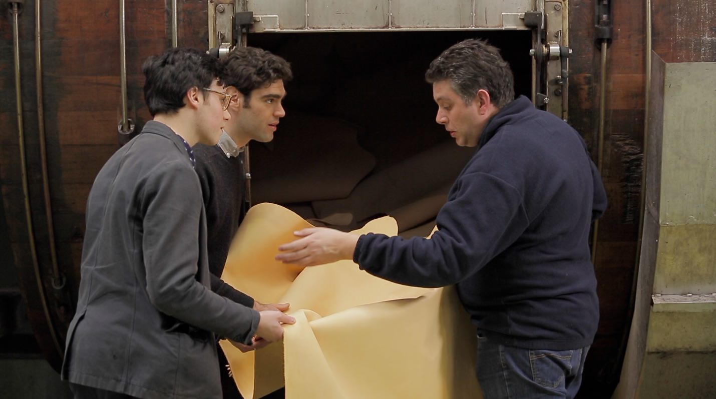 Giorgio at the tannery