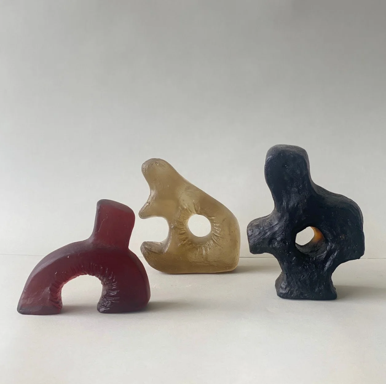 'Wilma, Betty, Barney', Cast Glass, $175 each