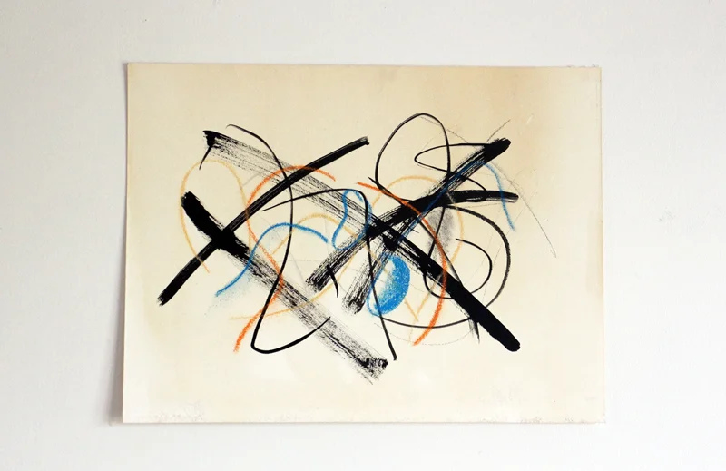 EL008, 275mm x 365mm; Ink, pencil and pastel on tea washed acid-free paper, $200