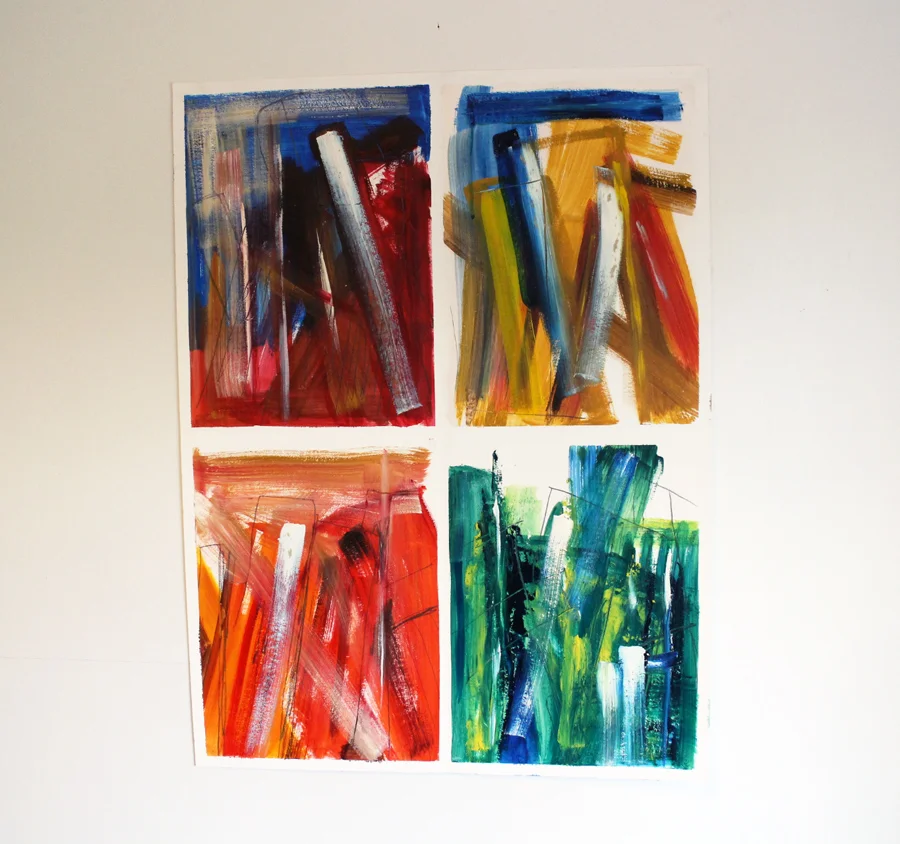 SS002, 735mm x 550mm; Oil and pencil on acid-free paper, $600