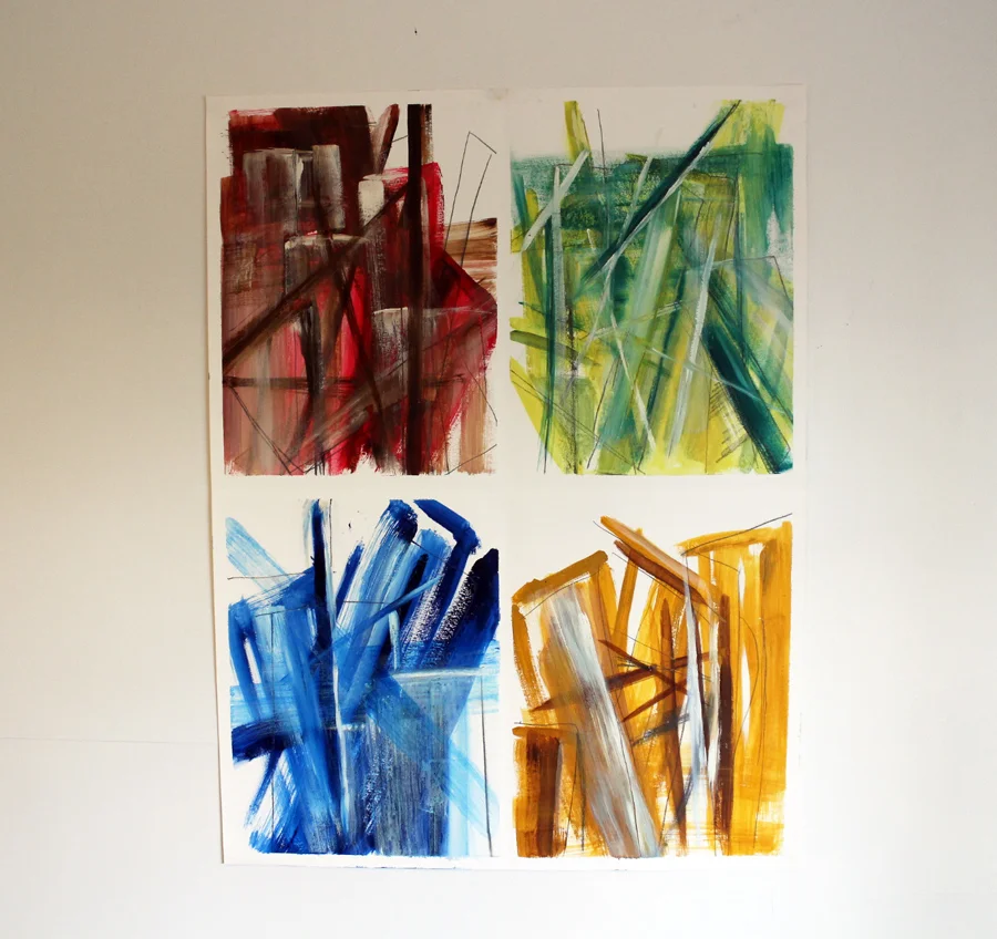 SS003, 735mm x 550mm; Oil and pencil on acid-free paper, $600