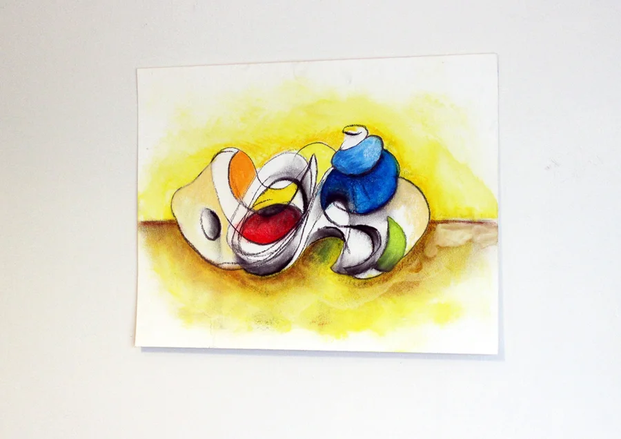 SL001, 275mm x 375mm; Charcoal, pastel and coloured pencil on acid-free paper, $200