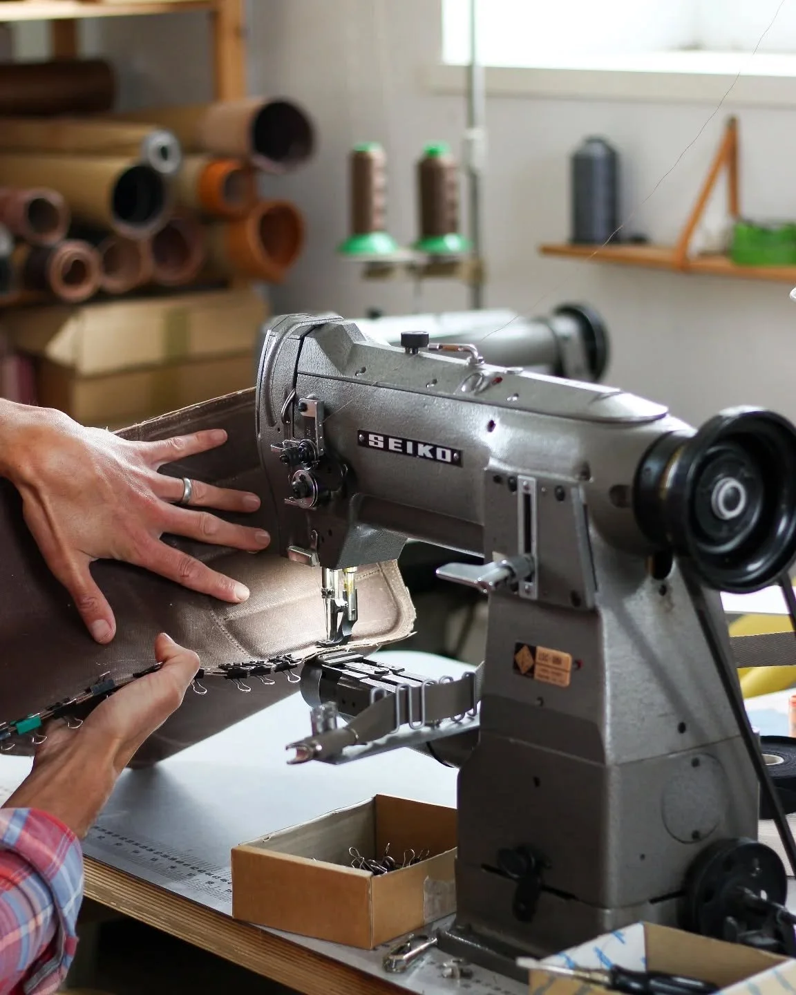Behind the seams on an exciting new project that I can't show you and I can't say anymore about for now, except that it's exciting, and it's a bag! (although you might have guessed that last bit).

-
-
-
-
-
#ruralkind #bagmaker #handcrafted #british