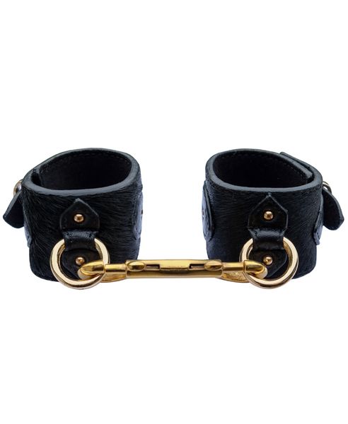 pony leather wrist cuffs