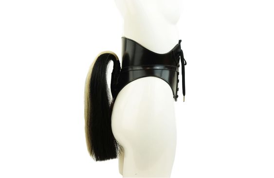 "cruella" horsetail corset belt