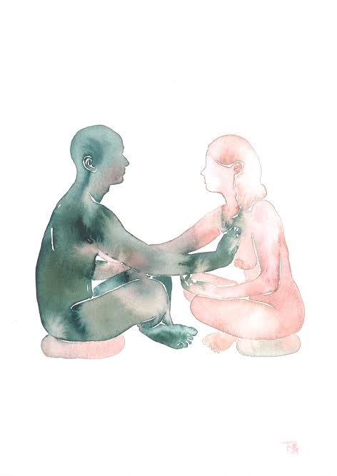 'Make Love Watercolor Series' by Tina Maria Elena