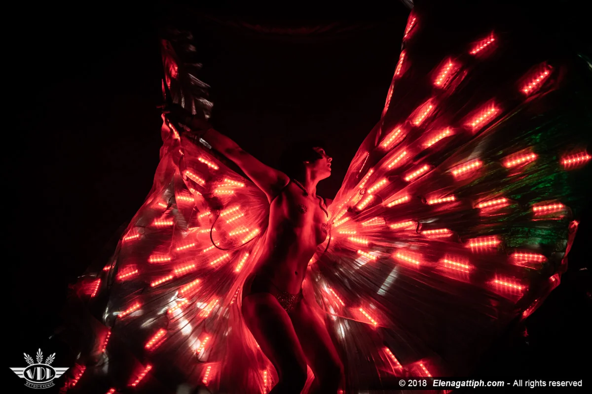 Il burlesque si accende sotto i riflettori, illuminando il palcoscenico con fascino, magia e glamour senza tempo.