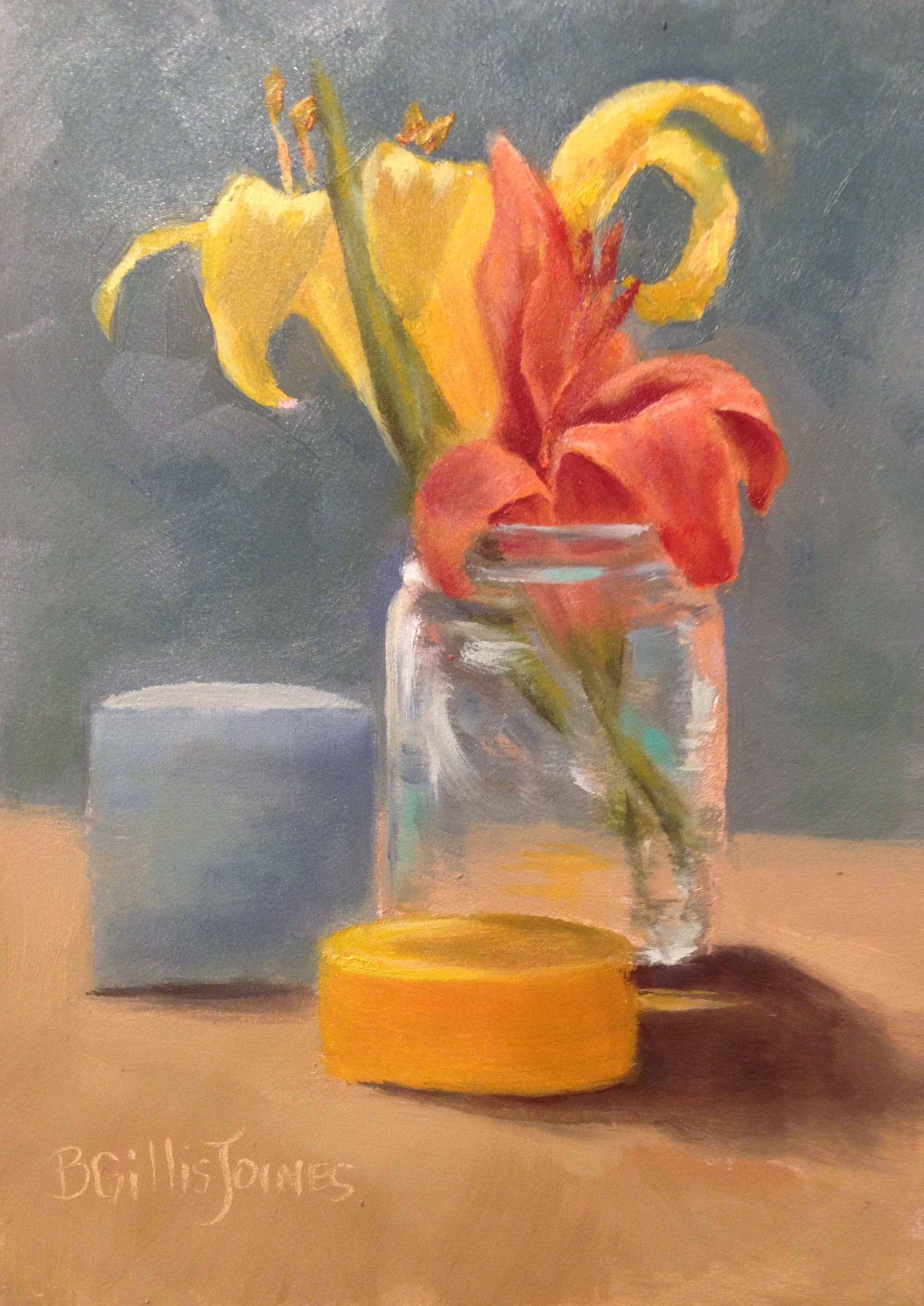 Daylilies in Jar