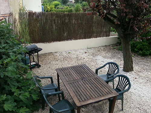 Dining area with gas BBQ