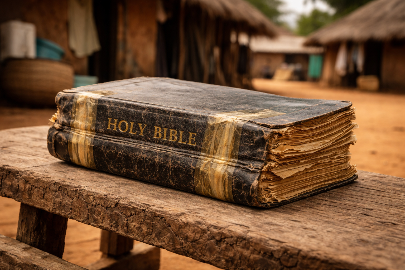 Versleten Bijbel in dorpsatelier.png