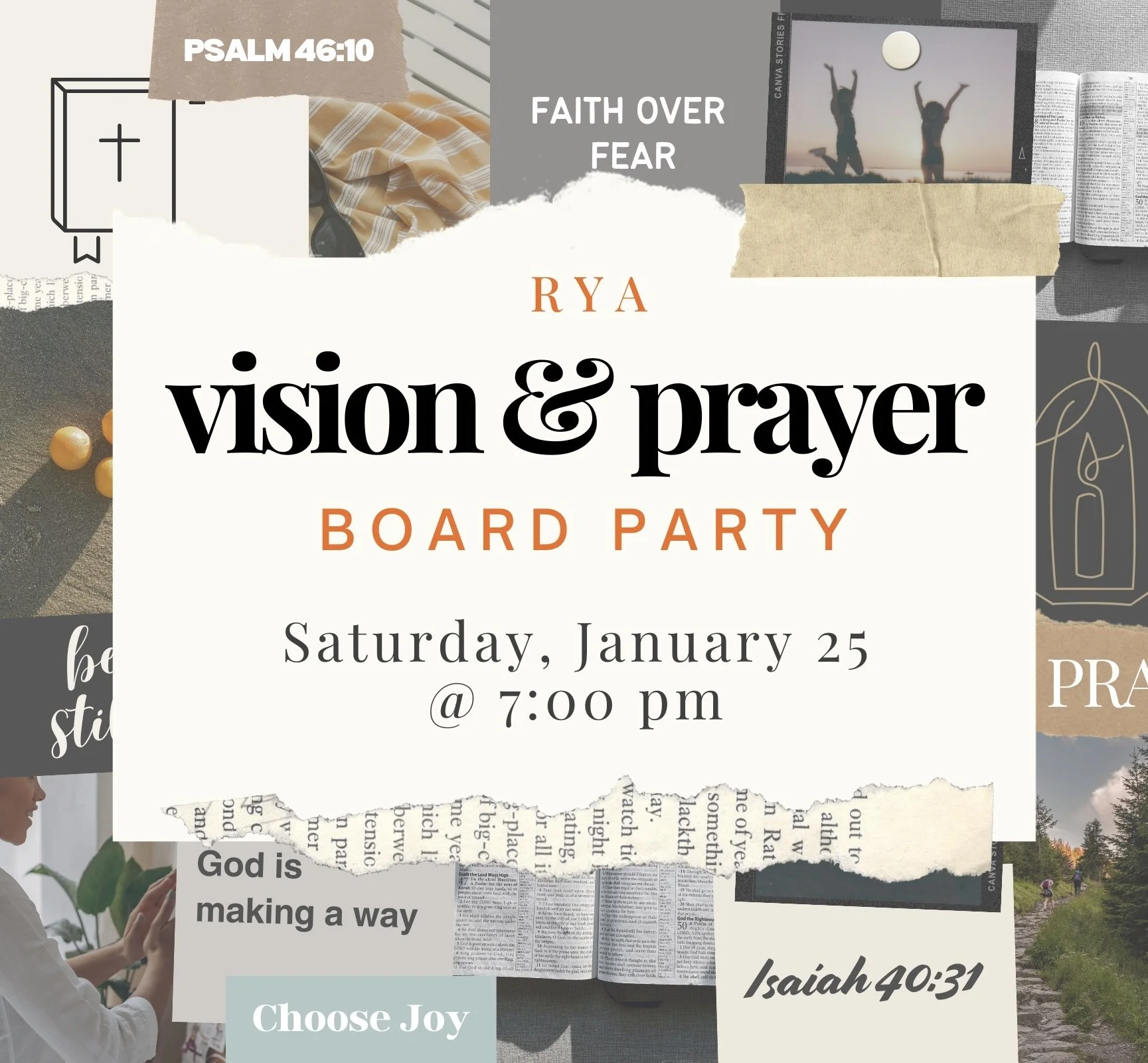 RYA Vision &amp; Prayer Board Night