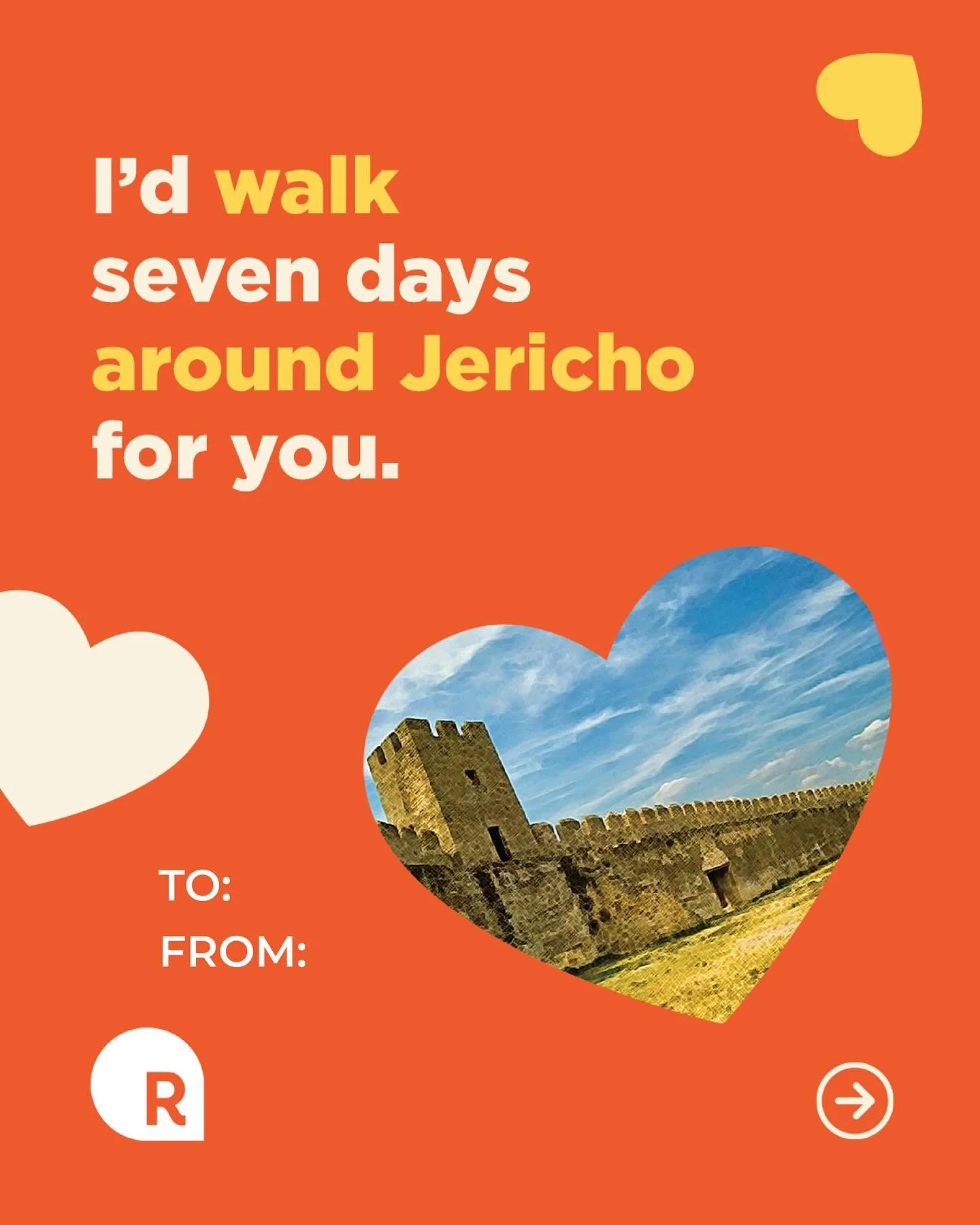 Swipe right on love that&rsquo;s built on the rock 💘

Happy Valentines Day, Relevant Family! Because the best love we know started with Jesus. 

Send this to the person you&rsquo;d leave the 99 for 💌

#relevantchurchgr #valentinesday #biblejokes #g