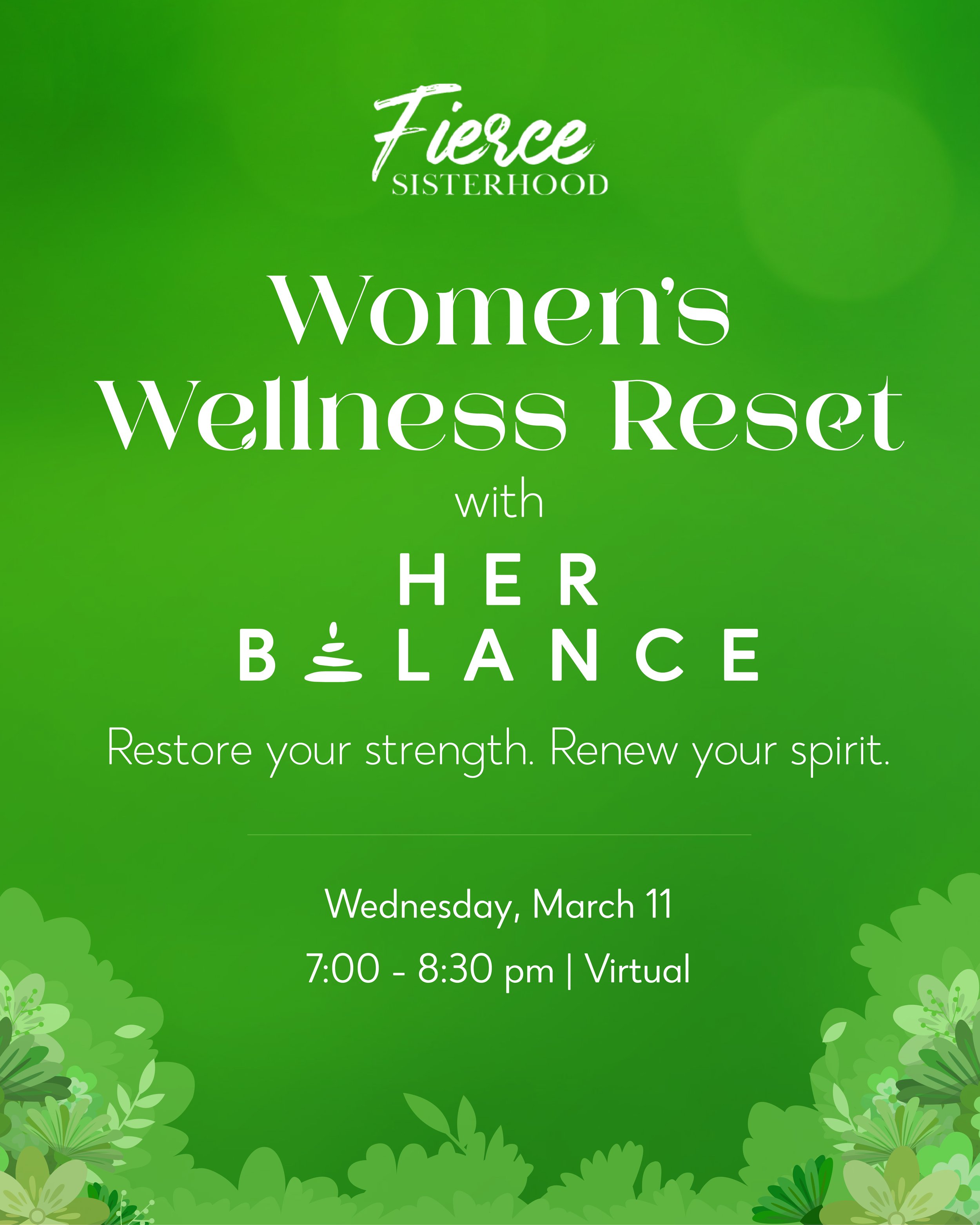 Her Balance: Women's Wellness Reset Online Workshop