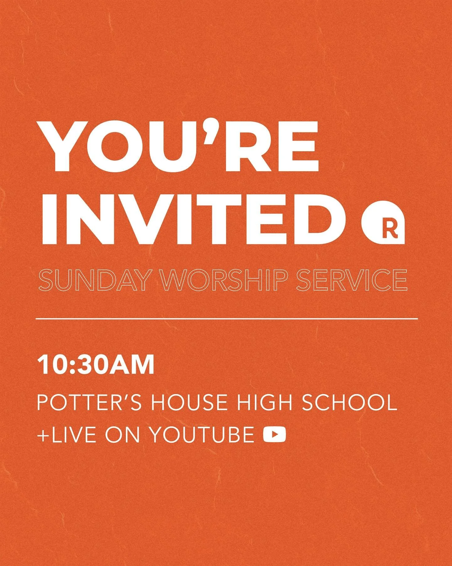 Don&rsquo;t miss what God can do today. 🙌🏽

Join us this morning at Relevant for a powerful time of worship and a word that meets you right where you are.

Come expectant, leave encouraged. 

⏰ 10:30AM
📍 Potter&rsquo;s House High School (+ live on