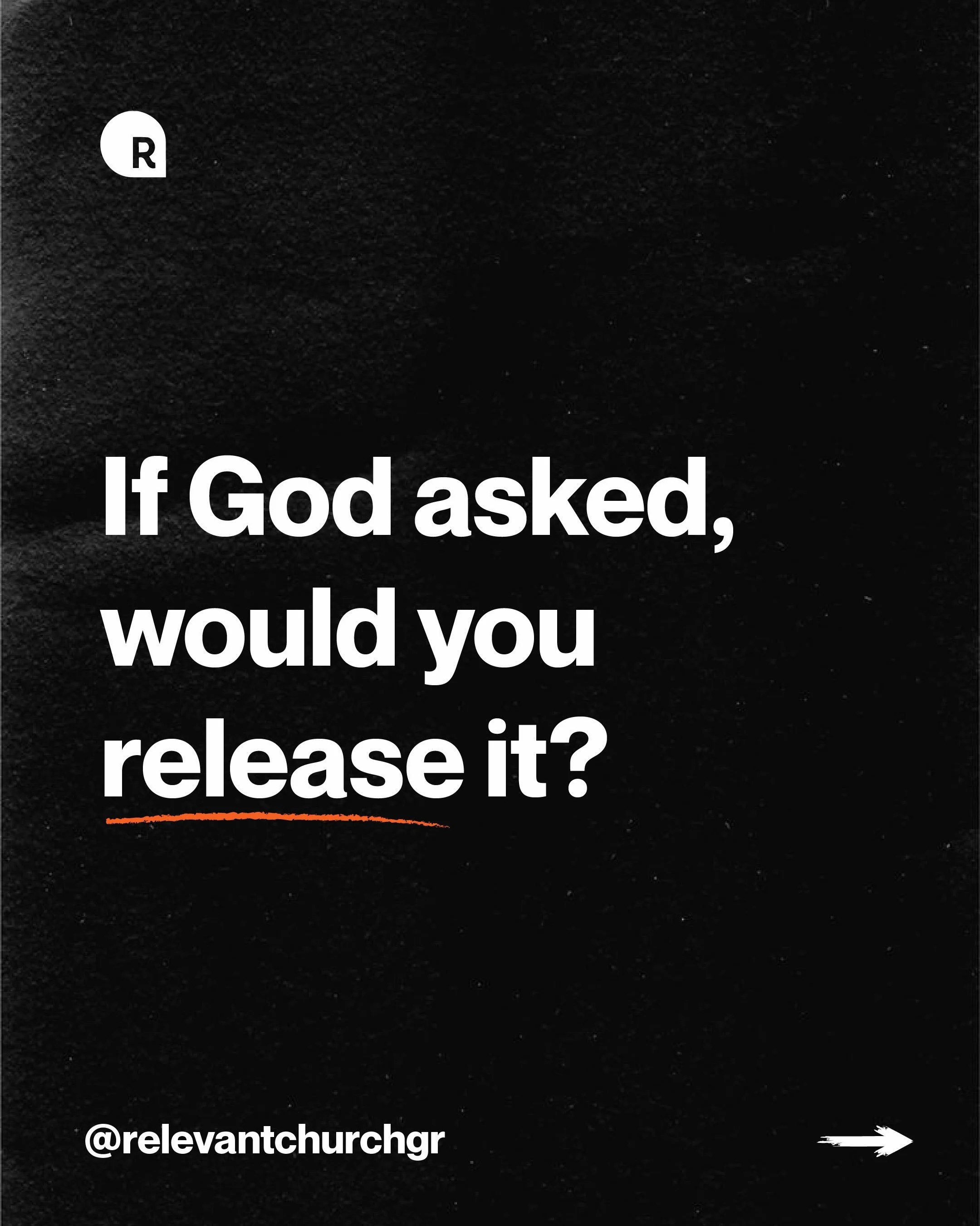 Throughout Scripture, we see ordinary people let go of what felt safe to follow where God was leading.

And time after time, their yes made room for God to do something greater.

Sometimes faith looks like holding on. Sometimes it looks like letting 