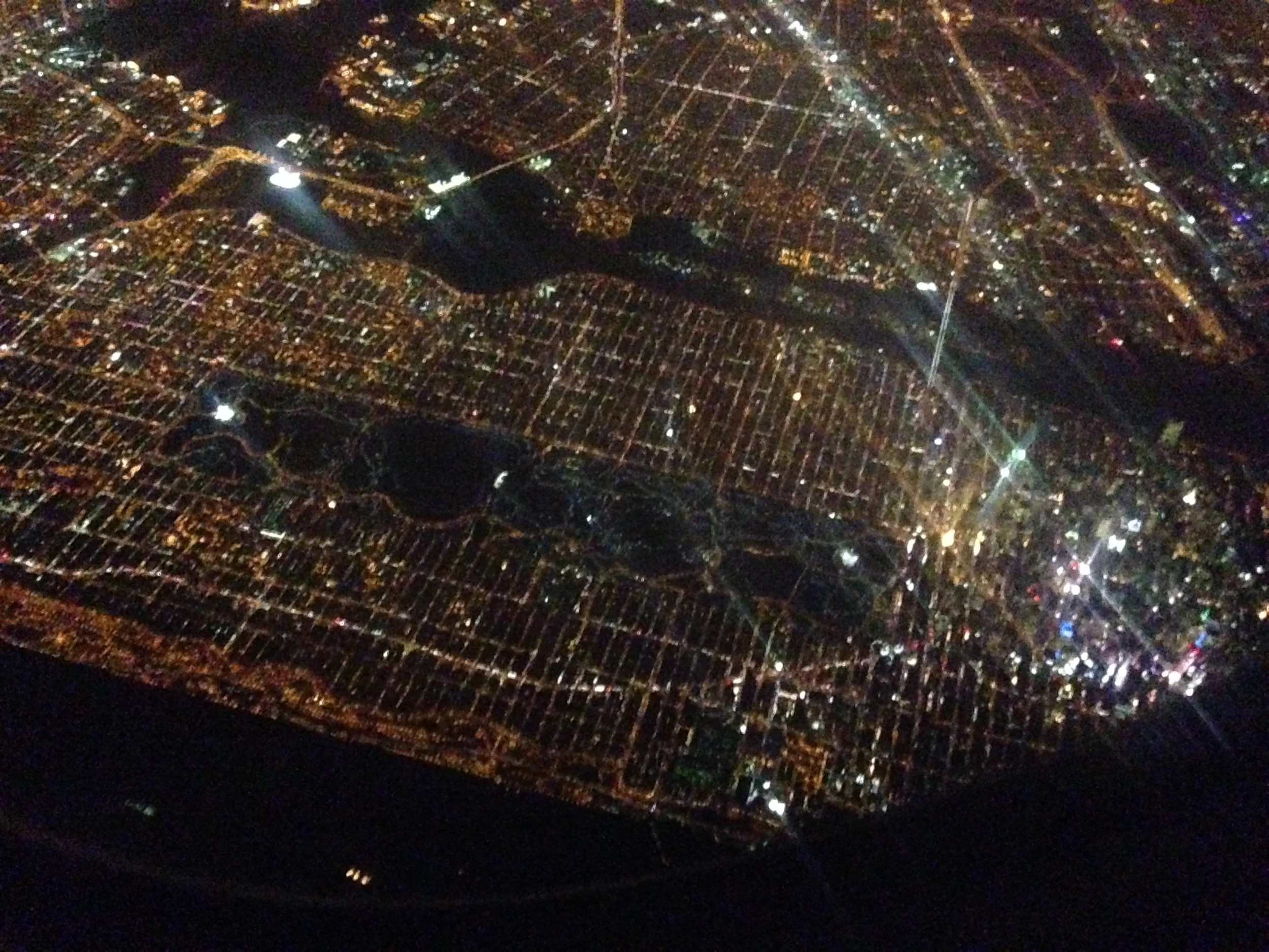 Central Park, en route from New York-LaGuardia