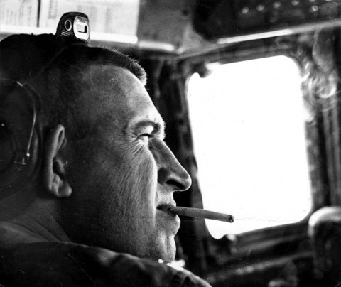 aboard a USAF C-118A (a DC-6 variant), on a transcontinental flight, April 1963 (by R Gabel)