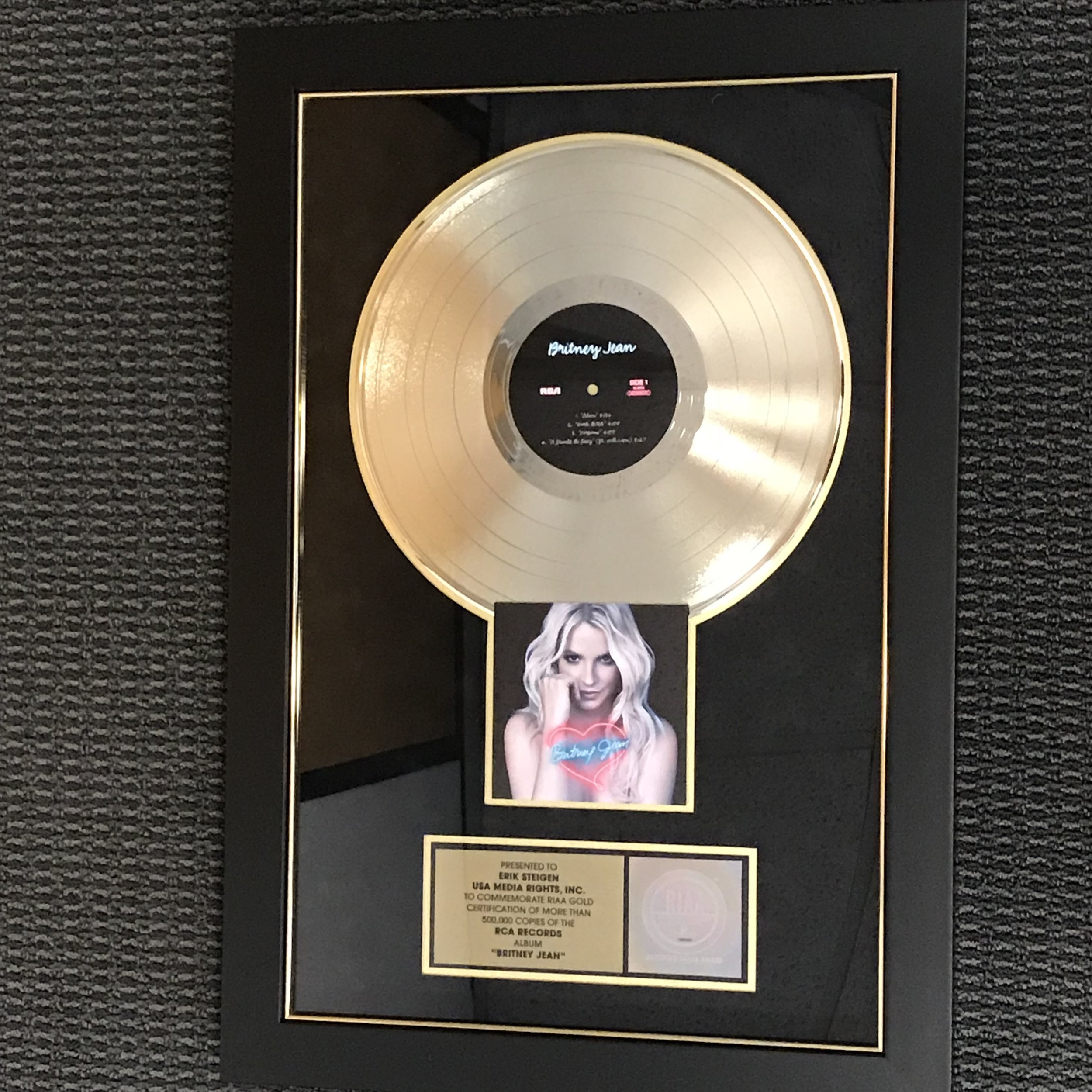 Britney Spears BritneyJean album plaque.jpg