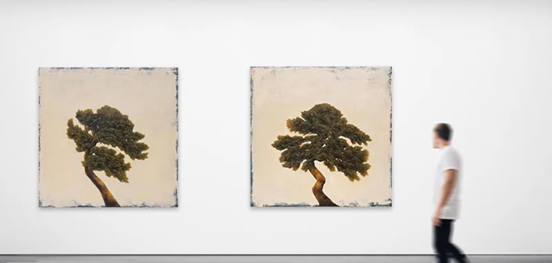 Tiasquam and Mytoi , oil on panel, 40" x 40" each (Available at Aberson Exhibits, Tulsa OK)