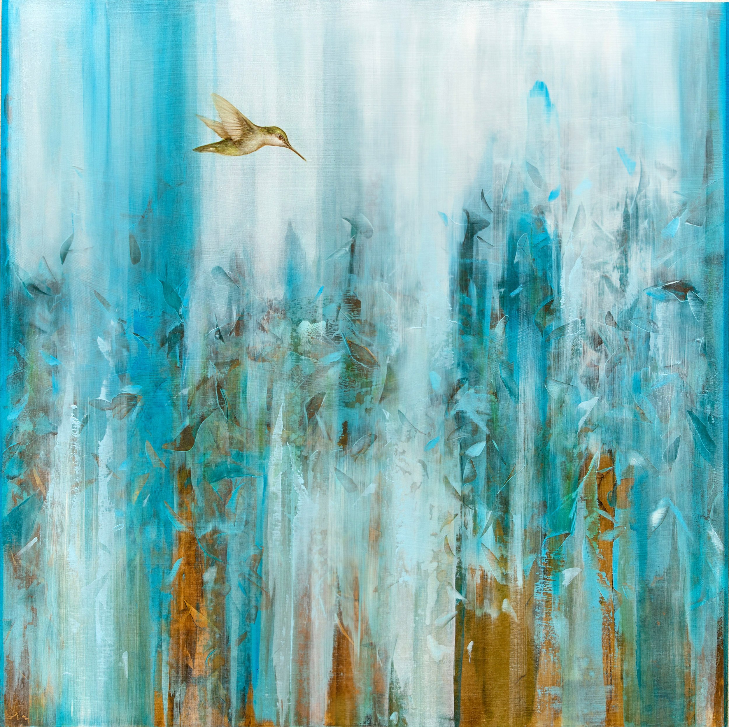 In A Garden of Teal & Gold