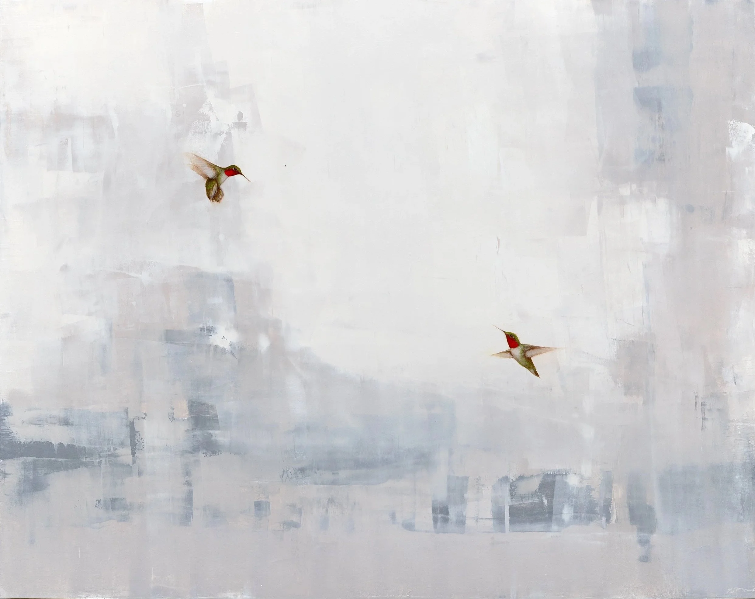 "Quiet Conversation," oil on panel, 48" x 60"