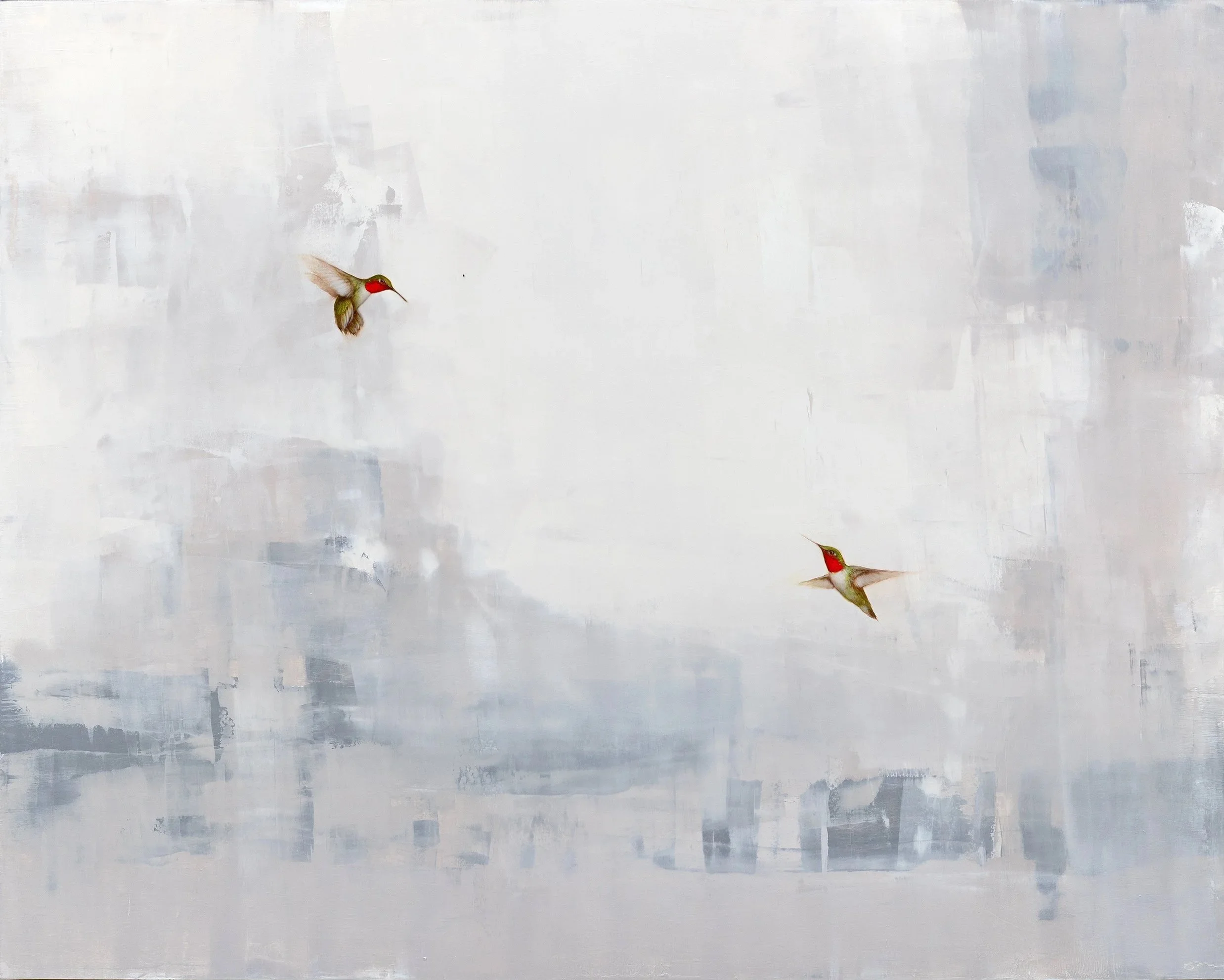 "Quiet Conversation," oil on panel, 48" x 60"