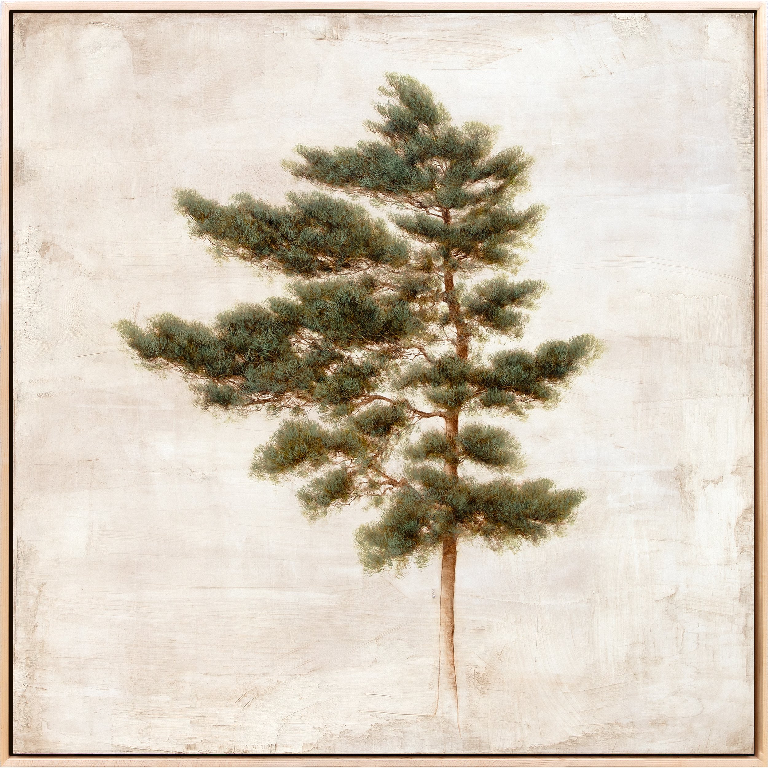 "Strength &amp; Stability," oil on panel, 45" x 45" in a maple wood frame