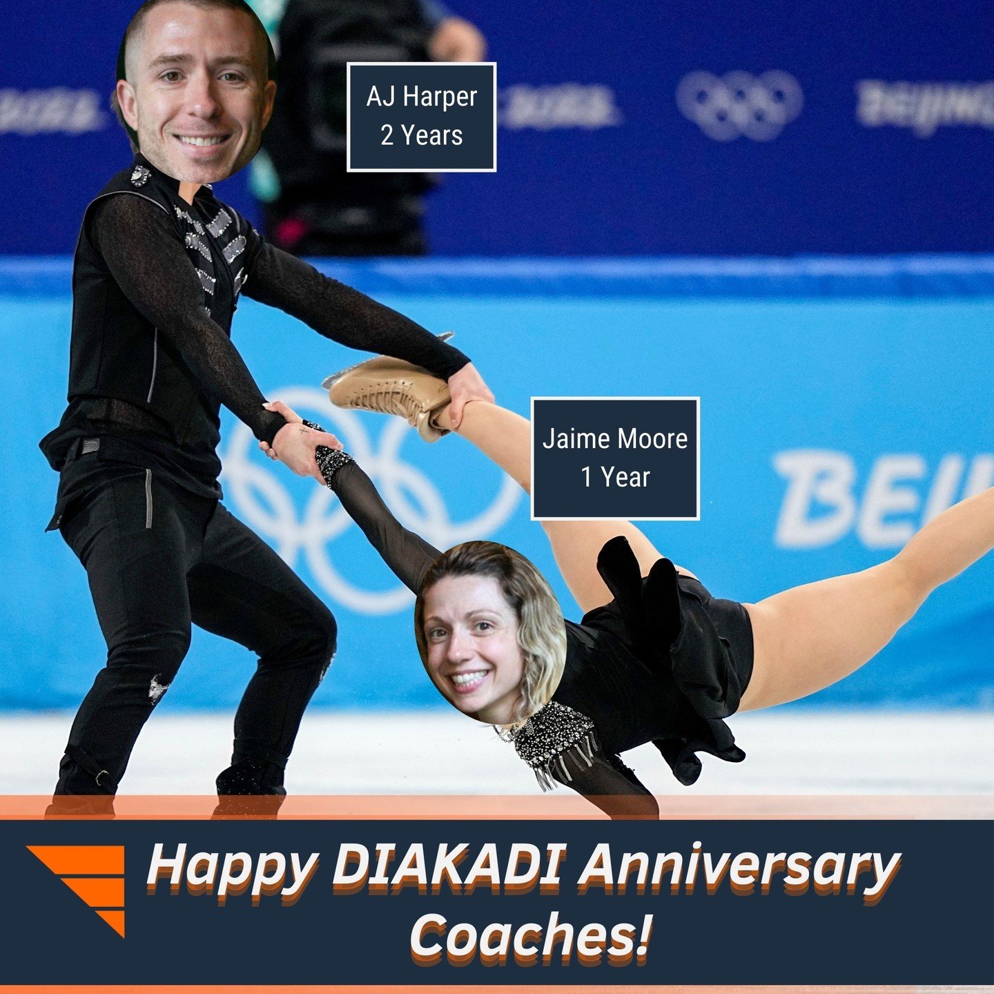 Happy DIAKADI anniversary to our ice dancing duo and masterminds behind flawless routines!⁠
⁠
Your talent extends from the ice rink to the gym floor, shaping champions in every arena. Here's to another year of empowering others to reach their full po