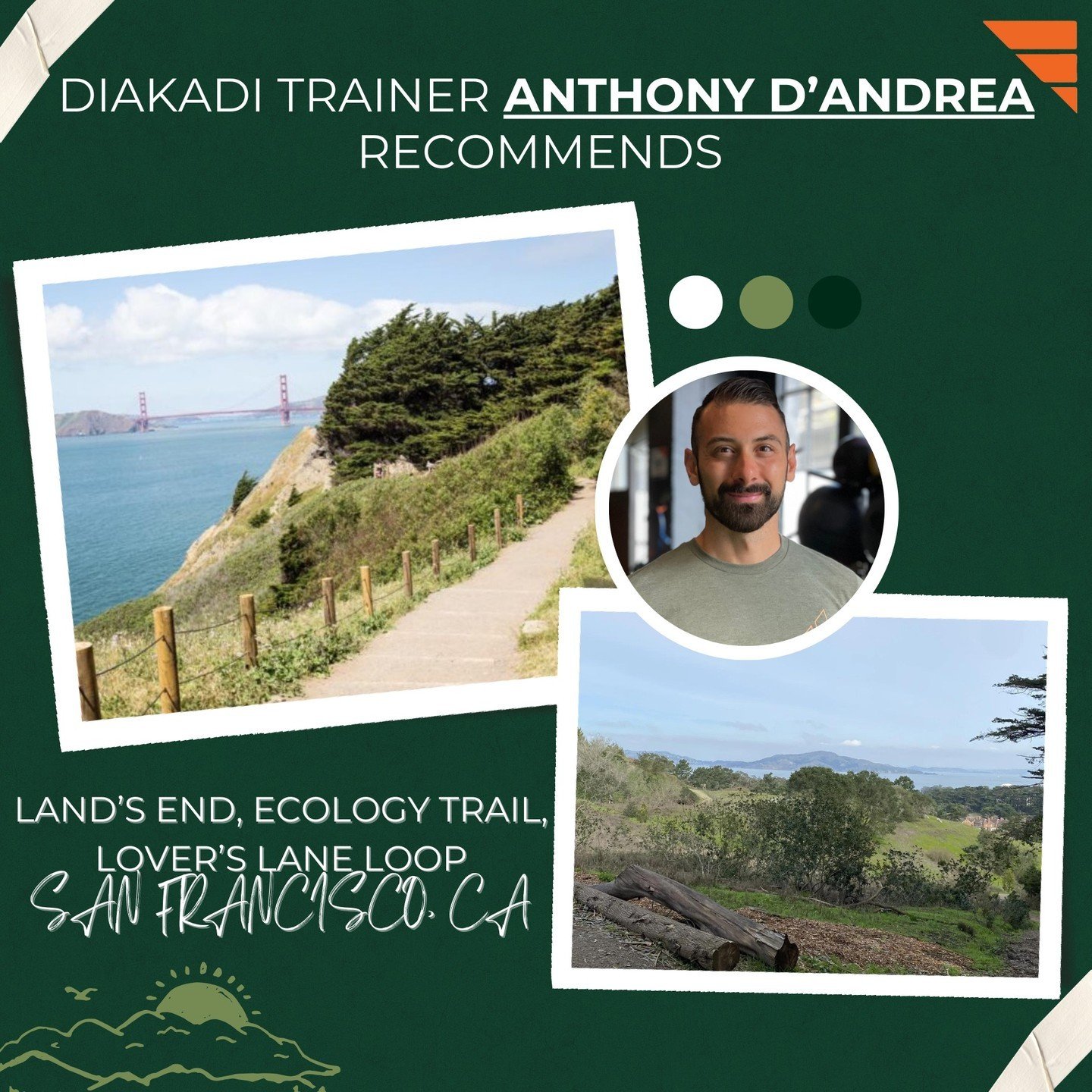 Looking to get a little outdoor activity in after being cooped up in your home or office all week? ⁠
⁠
Explore this incredible San Francisco trail recommended by our DIAKADI trainer Anthony D&rsquo;andrea!⁠
⁠
Lands&rsquo; End and the Presidio intertw