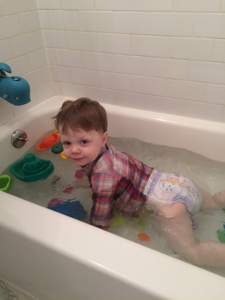 This is bath time in our house