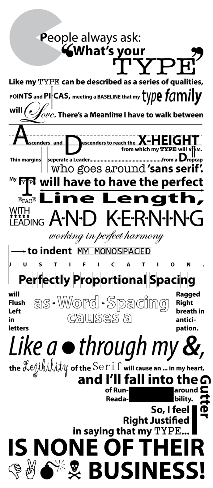 What's Your Type, Illustrator, 24" x 55"