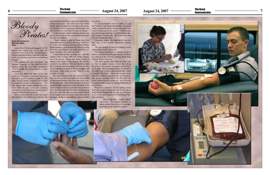 Blood Drive Photo-shoot, Story and Spread Design