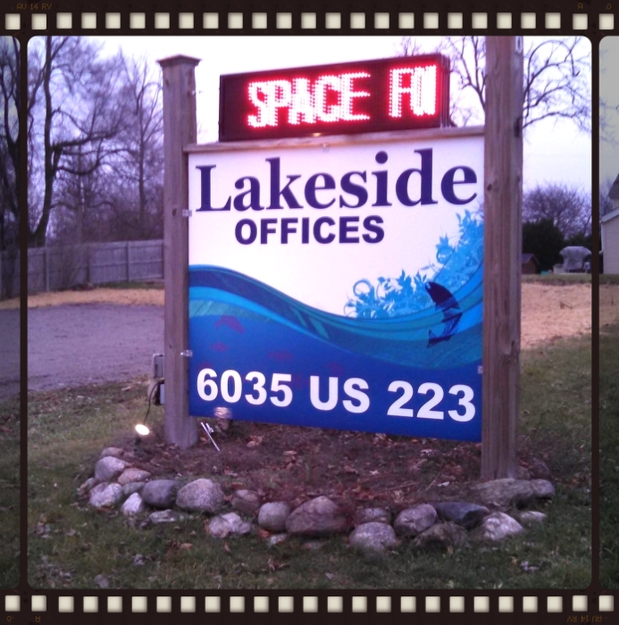 Business Sign for Lakeside Offices of Devil's Lake, MI